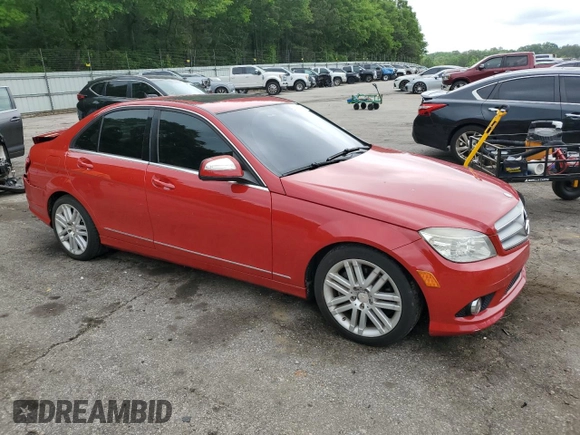 2009 Mercedes-Benz C 300 Sport with VIN WDDGF54X09R045603, listed as a Copart auction lot 55055815 with 108,575 mi miles and Salvage Title. Bid and sale history available at DreamBid. Image 4.