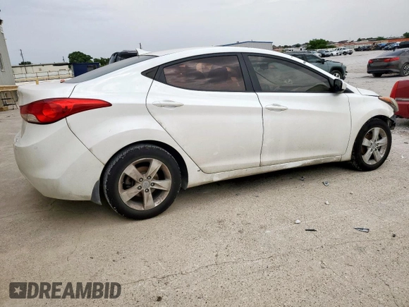 2013 Hyundai Elantra GLS with VIN 5NPDH4AE8DH435627, listed as a Copart auction lot 57332135 with 206,776 mi miles and Salvage title. Bid and sale history available at DreamBid. Image 3.