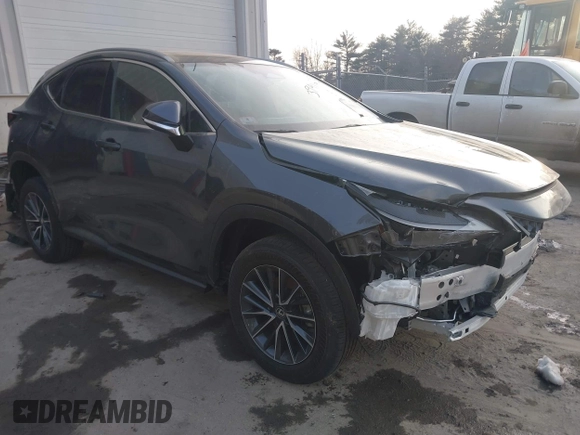 2022 Lexus NX with VIN 2T2GGCEZ4NC006265, listed as a IAAI auction lot 39411215 with 5,481 mi miles. Bid and sale history available at carsss.com. Image 1.