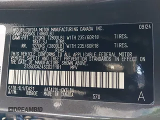 2025 Lexus NX with VIN 2T2GDCAZ4SC021181, listed as a IAAI auction lot 40977260 with 1,540 mi miles. Bid and sale history available at carsss.com. Image 9.