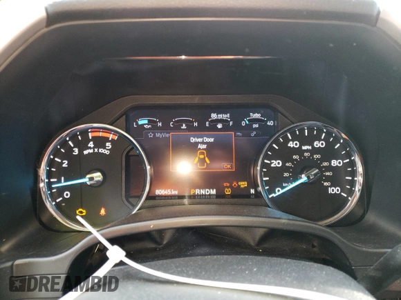 2020 Ford F-350 XL with VIN 1FT8W3BT7LEE78594, listed as a Copart auction lot 60691945 with 80,645 mi miles and Salvage title. Bid and sale history available at DreamBid. Image 9.