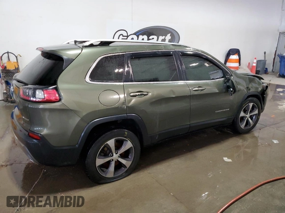 2019 Jeep Cherokee Limited with VIN 1C4PJMDX0KD166329, listed as a Copart auction lot 50183895 with 143,525 mi miles and Clean Title. Bid and sale history available at DreamBid. Image 3.