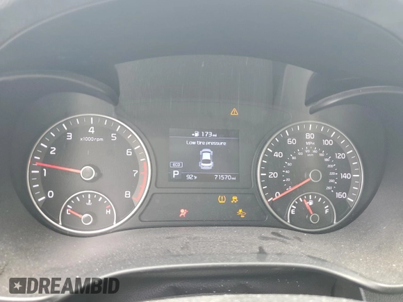 2019 Kia Optima LX with VIN 5XXGT4L34KG295527, listed as a Copart auction lot 58740675 with 71,570 mi miles and Non repairable. Bid and sale history available at DreamBid. Image 9.