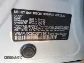 2013 BMW 5 Series 550i xDrive with VIN WBAFU9C52DDY71617, listed as a Copart auction lot 49474825 with 120,071 mi miles and Clean Title. Bid and sale history available at carsss.com. Image 12.