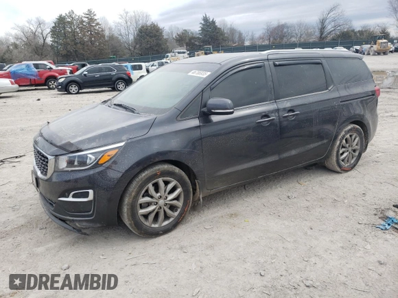 2019 Kia Sedona EX with VIN KNDMB5C15K6556821, listed as a Copart auction lot 46786935 with 101,467 mi miles and Salvage Title. Bid and sale history available at carsss.com. Image 1.