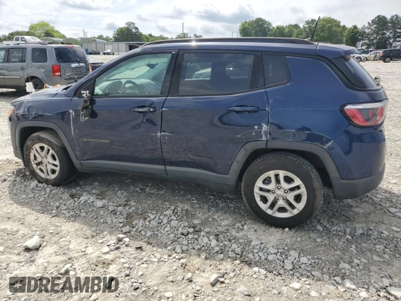 2018 Jeep Compass Sport с VIN 3C4NJCAB9JT233089, выставлен на аукционе Copart как лот 57080305 с пробегом 70 879 миль миль и Списание • Salvage title. История ставок и продаж доступна на DreamBid. Изображение 2.
