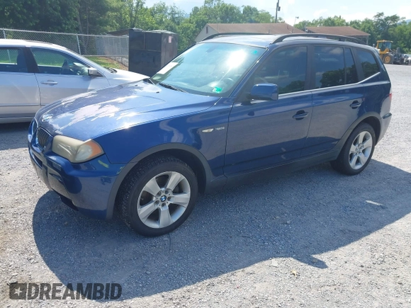 2006 BMW X3 3.0i with VIN WBXPA93416WG85488, listed as a IAAI auction lot 42651480 with 161,847 mi miles and . Bid and sale history available at DreamBid. Image 2.