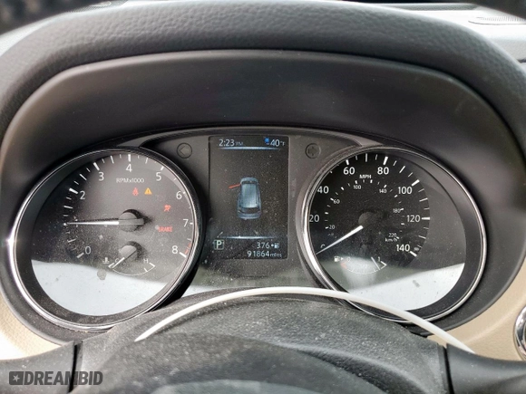 2017 Nissan Rogue SL with VIN 5N1AT2MV8HC843723, listed as a Copart auction lot 48320125 with 91,864 mi miles and Salvage Title. Bid and sale history available at carsss.com. Image 9.