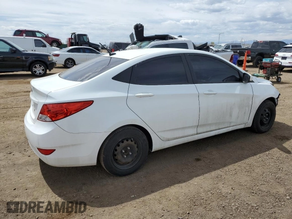 2013 Hyundai Accent GLS with VIN KMHCT4AE4DU445941, listed as a Copart auction lot 53373295 with 93,443 mi miles and Salvage Title. Bid and sale history available at carsss.com. Image 3.