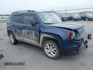 2017 Jeep Renegade Latitude with VIN ZACCJBBB5HPG53014, listed as a IAAI auction lot 40951444 with 74,456 mi miles. Bid and sale history available at carsss.com. Image 1.