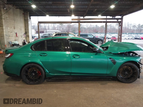 2024 BMW M3 Competition with VIN WBS33AY02RFS17759, listed as a IAAI auction lot 40945738 with 8,121 mi miles and . Bid and sale history available at DreamBid. Image 14.