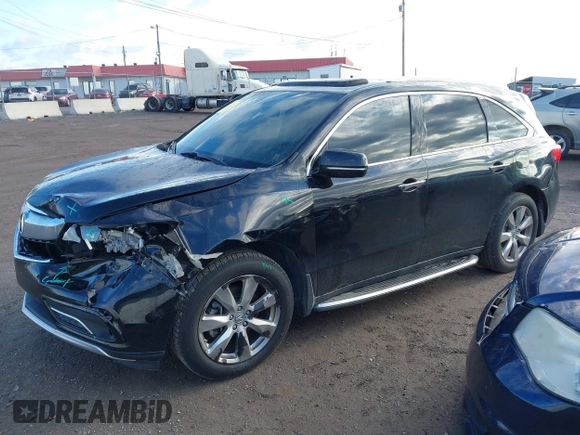 2014 Acura MDX Advance with VIN 5FRYD4H85EB037562, listed as a IAAI auction lot 40859466 with 140,257 mi miles and . Bid and sale history available at carsss.com. Image 2.