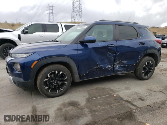 2022 Chevrolet TrailBlazer LT with VIN KL79MPS22NB144676, listed as a Copart auction lot 50636025 with 43,422 mi miles and Non Repairable. Bid and sale history available at carsss.com. Image 1.