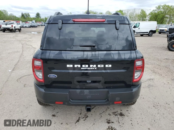 2022 Ford Bronco Sport Outer Banks with VIN 3FMCR9C60NRD88356, listed as a Copart auction lot 57384755 with 46,834 mi miles and Salvage title. Bid and sale history available at DreamBid. Image 6.