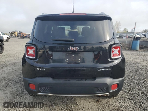 2017 Jeep Renegade Limited with VIN ZACCJBDB9HPE49331, listed as a Copart auction lot 50062075 with 169,533 mi miles and Clean title. Bid and sale history available at DreamBid. Image 6.