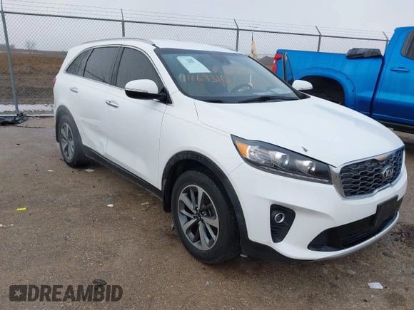 2019 Kia Sorento EX V6 with VIN 5XYPH4A55KG500564, listed as a IAAI auction lot 41169310 with 89,902 mi miles. Bid and sale history available at carsss.com. Image 1.