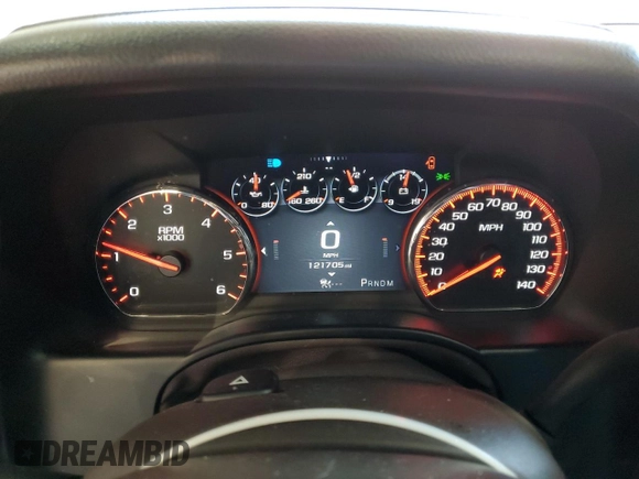 2015 GMC Yukon Denali with VIN 1GKS2CKJ7FR266750, listed as a Copart auction lot 47882125 with 121,705 mi miles and Salvage Title. Bid and sale history available at carsss.com. Image 9.