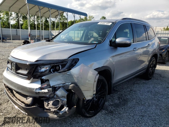 2021 Honda Pilot Special Edition with VIN 5FNYF5H22MB010962, listed as a Copart auction lot 56402185 with 44,810 mi miles and Salvage title. Bid and sale history available at DreamBid. Image 1.