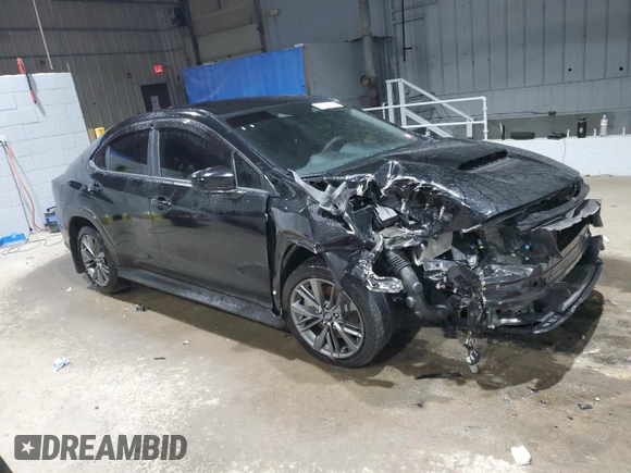 2024 Subaru WRX with VIN JF1VBAB69R9802245, listed as a Copart auction lot 41381875 with 17,573 mi miles and Salvage Title. Bid and sale history available at carsss.com. Image 4.