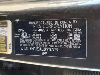 2023 Kia Soul LX with VIN KNDJ23AU2P7197725, listed as a Copart auction lot 84822264 with 14,503 mi miles and Salvage Title. Bid and sale history available at DreamBid. Image 15.