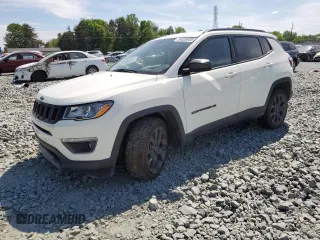 2021 Jeep Compass 80th Anniversary with VIN 3C4NJDEB7MT596320, listed as a Copart auction lot 54430935 with 125,649 mi miles and Salvage title. Bid and sale history available at DreamBid. Image 1.
