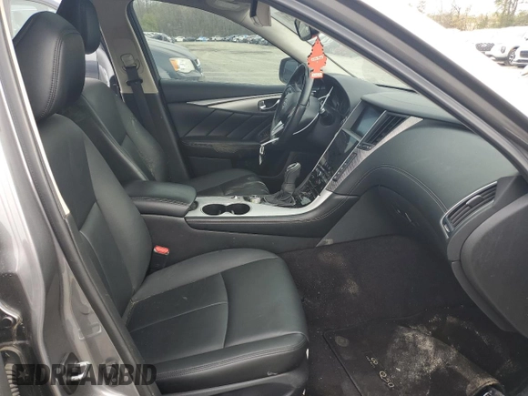 2020 Infiniti Q50 with VIN JN1EV7AR9LM256845, listed as a Copart auction lot 48957995 with 56,980 mi miles and Salvage Title. Bid and sale history available at DreamBid. Image 7.