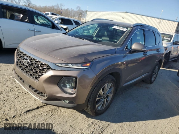 2020 Hyundai Santa Fe Limited with VIN 5NMS5CAD7LH203842, listed as a Copart auction lot 47041005 with 50,692 mi miles and Salvage Title. Bid and sale history available at carsss.com. Image 1.