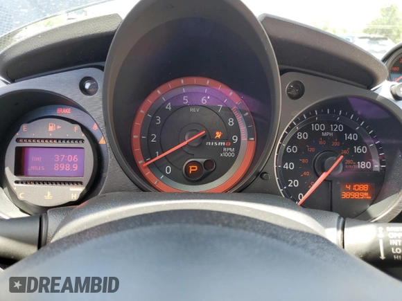 2016 Nissan 370Z NISMO Tech with VIN JN1AZ4EH2GM935087, listed as a Copart auction lot 58222714 with 41,088 mi miles and Salvage Title. Bid and sale history available at carsss.com. Image 9.
