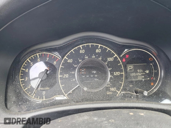 2016 Nissan Note S with VIN 3N1CE2CP3GL350872, listed as a Copart auction lot 54414465 with 135,492 mi miles and Salvage Title. Bid and sale history available at DreamBid. Image 9.