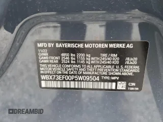 2023 BMW X1 xDrive28i z VIN WBX73EF00P5W09504, wystawiony jako Copart lot #51855325 z przebiegiem 37 759 mil mil oraz Szkoda całkowita • Salvage title. Historia ofert i sprzedaży dostępna na DreamBid. Obrazek 16.