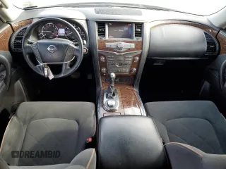 2017 Nissan Armada SV with VIN JN8AY2NC7H9507419, listed as a Copart auction lot 49708345 with 136,296 mi miles and Salvage Title. Bid and sale history available at DreamBid. Image 8.