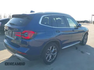 2023 BMW X3 sDrive30i with VIN 5UX43DP05P9P62525, listed as a IAAI auction lot 41377611 with 31,500 mi miles and . Bid and sale history available at DreamBid. Image 4.