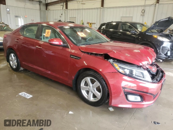 2015 Kia Optima LX with VIN 5XXGM4A72FG515417, listed as a Copart auction lot 59736425 with 96,281 mi miles and Non repairable. Bid and sale history available at DreamBid. Image 4.