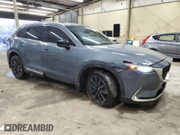 2021 Mazda CX-9 Carbon Edition with VIN JM3TCADY2M0527657, listed as a Copart auction lot 46650145 with 69,439 mi miles and Salvage title. Bid and sale history available at DreamBid. Image 4.