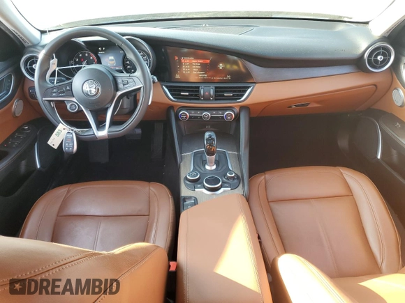 2019 Alfa Romeo Giulia Ti Sport with VIN ZARFAMBN2K7605032, listed as a Copart auction lot 76112464 with 63,046 mi miles and Salvage Title. Bid and sale history available at carsss.com. Image 8.