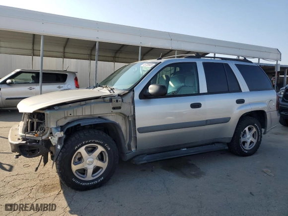2005 Chevrolet TrailBlazer LT with VIN 1GNDT13S452101010, listed as a Copart auction lot 46708905 with NaN miles and Salvage Title. Bid and sale history available at carsss.com. Image 1.