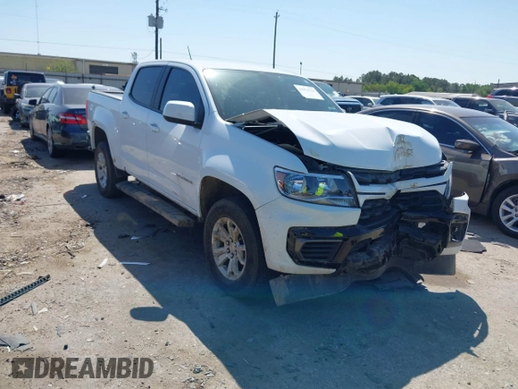2022 Chevrolet Colorado 2WD LT с VIN 1GCGSCEA0N1313191, выставлен на аукционе IAAI как лот 41976729 с пробегом 27 568 миль миль и . История ставок и продаж доступна на DreamBid. Изображение 1.