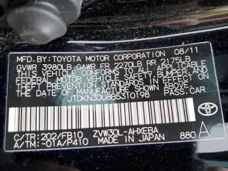 2011 Toyota Prius I with VIN JTDKN3DU8B5310198, listed as a Copart auction lot 56748015 with 184,787 mi miles and Salvage Title. Bid and sale history available at DreamBid. Image 13.