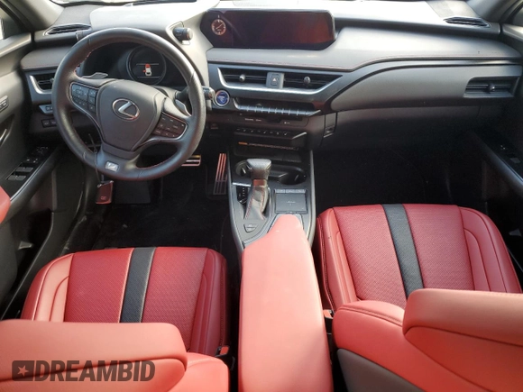 2020 Lexus UX 250h F Sport with VIN JTHR9JBH2L2025902, listed as a Copart auction lot 58944834 with 14,597 mi miles and Salvage title. Bid and sale history available at DreamBid. Image 8.
