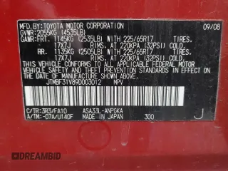 2009 Toyota RAV4 Ltd with VIN JTMBF31V89D003012, listed as a Copart auction lot 41724305 with 118,532 mi miles and Salvage Title. Bid and sale history available at carsss.com. Image 15.