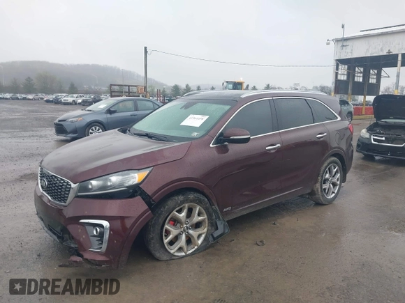 2019 Kia Sorento SX V6 with VIN 5XYPKDA57KG533275, listed as a IAAI auction lot 41964458 with 75,346 mi miles. Bid and sale history available at carsss.com. Image 18.