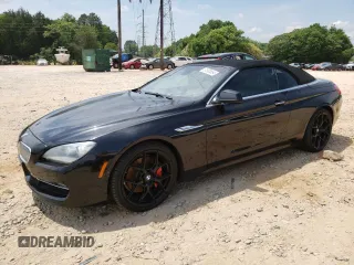 2012 BMW 6 Series 650i with VIN WBALZ3C56CDL70455, listed as a Copart auction lot 51933654 with 146,171 mi miles and Clean Title. Bid and sale history available at carsss.com. Image 1.