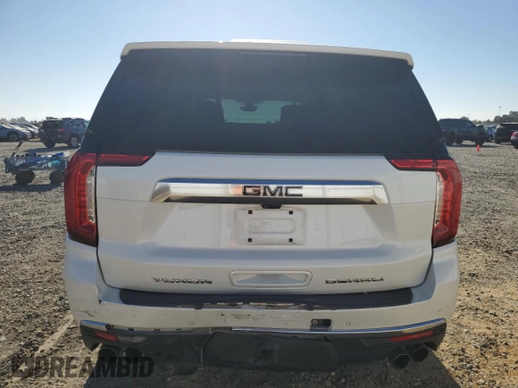 2021 GMC Yukon XL Denali with VIN 1GKS2JKL3MR178037, listed as a Copart auction lot 70825784 with 61,966 mi miles and Salvage Title. Bid and sale history available at carsss.com. Image 6.