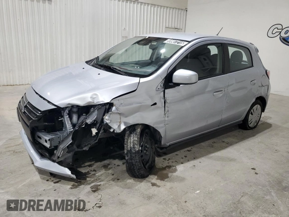 2024 Mitsubishi Mirage ES z VIN ML32AUHJ2RH010024, wystawiony jako Copart lot #59907215 z przebiegiem 29 712 mil mil oraz Szkoda całkowita • Salvage title. Historia ofert i sprzedaży dostępna na DreamBid. Obrazek 1.