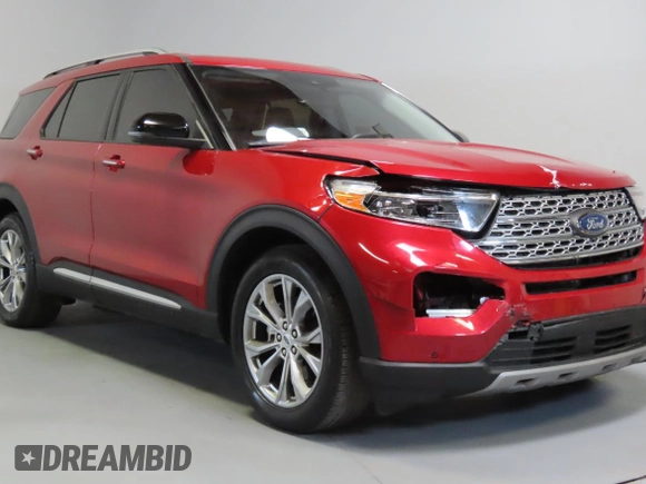 2021 Ford Explorer Limited with VIN 1FMSK7FH1MGB02375, listed as a Copart auction lot 53718655 with 48,371 mi miles and Salvage Title. Bid and sale history available at carsss.com. Image 1.