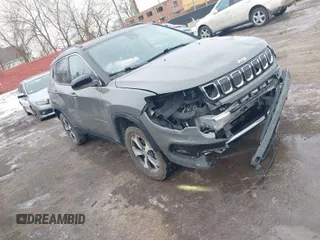 2022 Jeep Compass (RED) Edition with VIN 3C4NJDCB8NT113504, listed as a IAAI auction lot 41403063 with 54,365 mi miles. Bid and sale history available at carsss.com. Image 1.