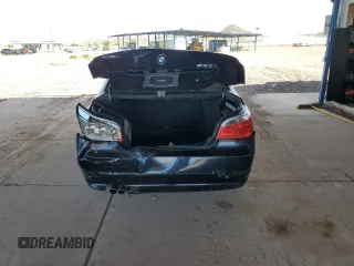 2007 BMW 5 Series 530i with VIN WBANE73567CM55416, listed as a Copart auction lot 53822535 with 145,066 mi miles and Salvage Title. Bid and sale history available at carsss.com. Image 6.