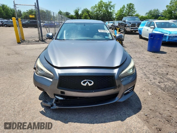 2015 Infiniti Q50 with VIN JN1BV7APXFM334409, listed as a Copart auction lot 63150875 with 125,803 mi miles and Salvage title. Bid and sale history available at DreamBid. Image 5.