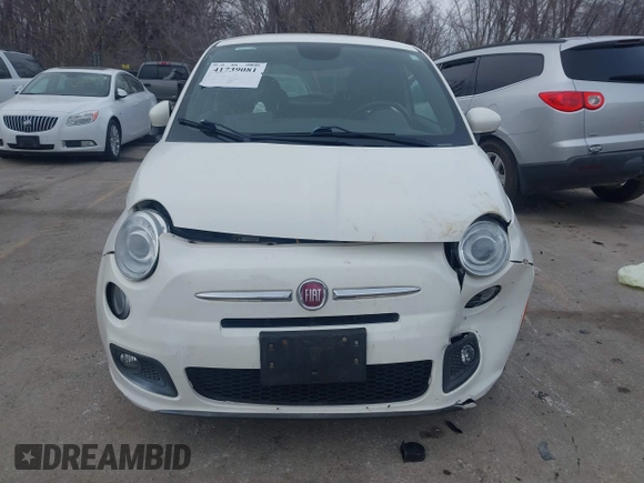 2015 FIAT 500 Sport with VIN 3C3CFFBR3FT509185, listed as a IAAI auction lot 41739081 with 23,555 mi miles. Bid and sale history available at carsss.com. Image 12.