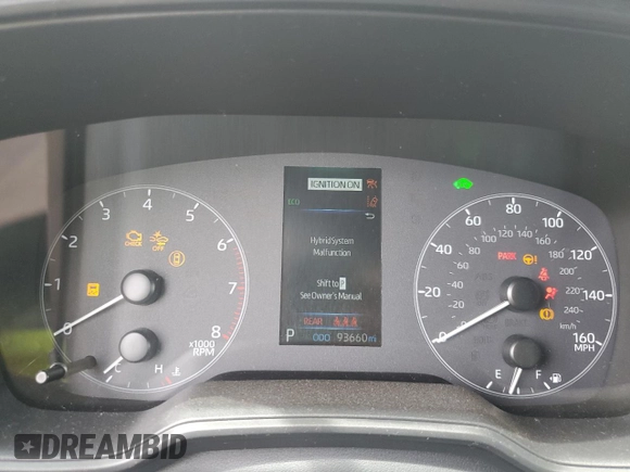 2023 Toyota Corolla Cross Hybrid S with VIN 7MUFBABG6PV014258, listed as a Copart auction lot 56750315 with 93,660 mi miles and Salvage title. Bid and sale history available at DreamBid. Image 9.